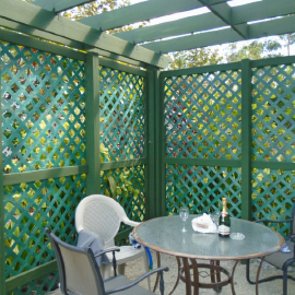 Patio view in 1 bed apartment