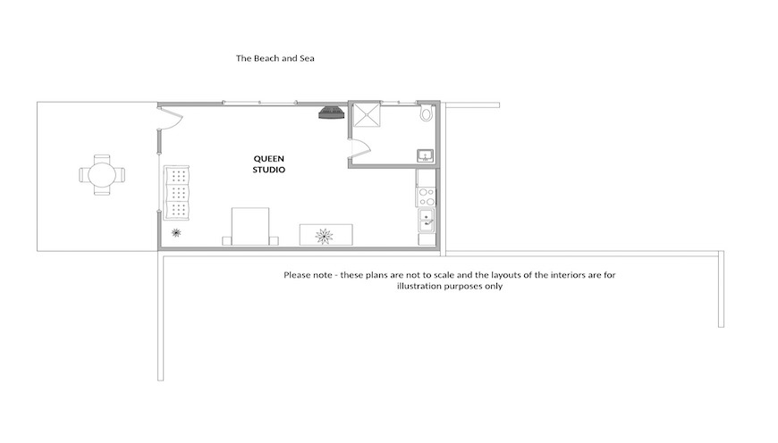 Queen Studio Floorplan